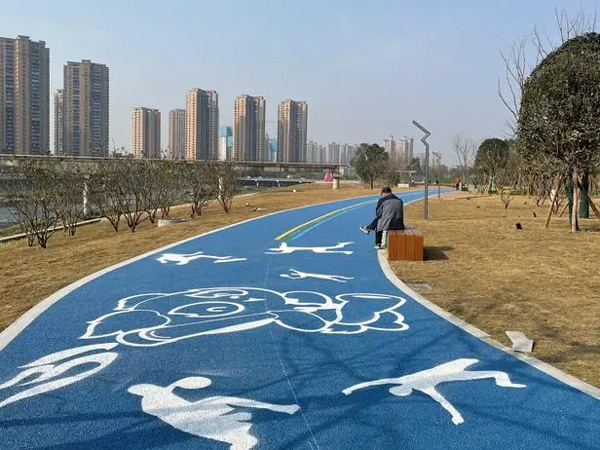 智慧步道安裝于湯山體育公園